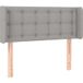 Tête de lit avec oreilles gris clair 83x16x78/88 cm tissu
