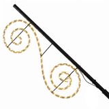 Twinkle Pole Double Twister Sneeuwvlok Kerstverlichting 40x110cm IP44 Extra Warm Wit LED met Timer en Knipperfunctie