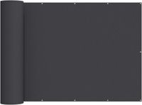 vidaXL Balkon privacy scherm 200 x 600 cm stof met PU-coating zwart
