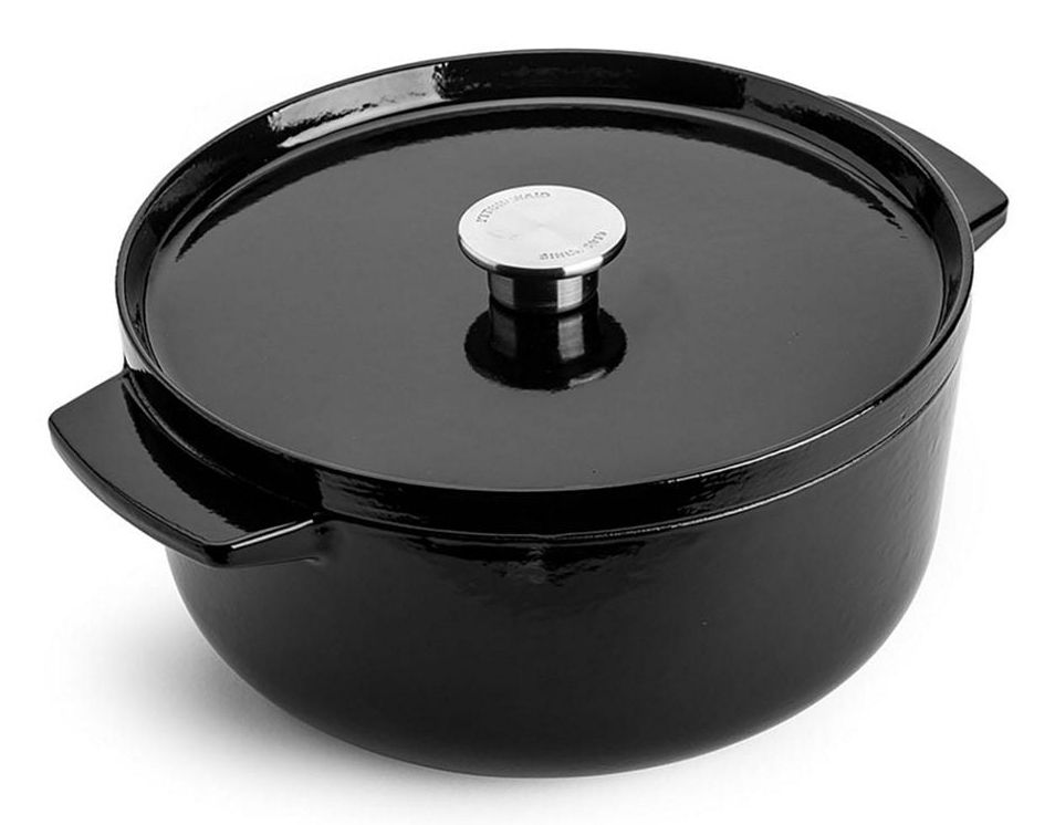 KitchenAid Braadpan 26cm - geëmailleerd gietijzer - onyx zwart - rond
