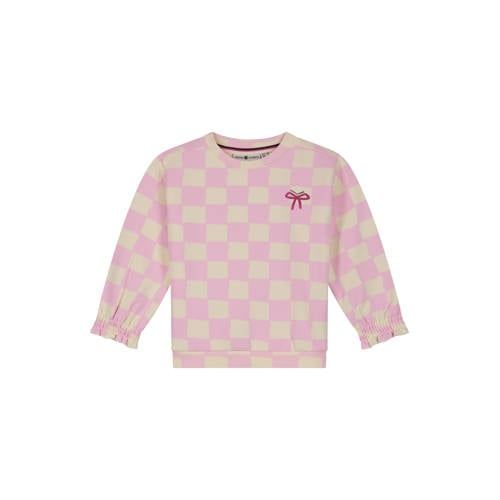 Stains&Stories geruite sweater - roze