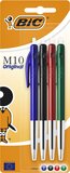 BIC Balpennen - Blister met 4 pennen - Assorti