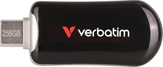 Verbatim Plectra USB-C Drive 256GB - USB-C USB-stick - 256 GB - USB 3.2 Gen 1 - 100MB/s - Zwart