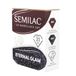 Semilac UV Nagellakset Eternal Glam – 2 gel nagellak kleuren donkerblauw & kastanjebruin 404 Black Beans Muffin + 399 Dark & Spark + aardbei-vanille nagelolie