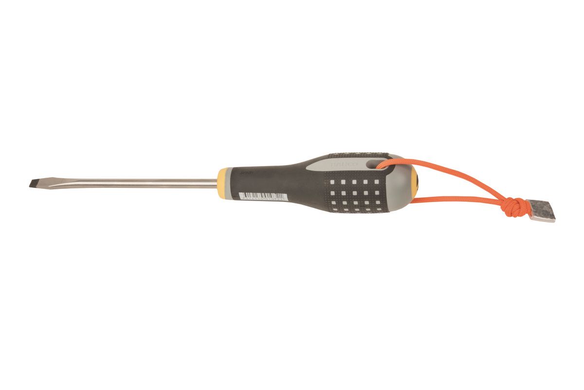 Bahco Schroevendraaier ERGO™ | met Dyneema koord | driecomponentengreep | gleuf | 1.6 mm x 8 mm x 175 mm - TAHBE-8257