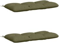 vidaXL - 2-delige - Bankkussens - VIANEN - 100% - Polyester - Olijfgroen