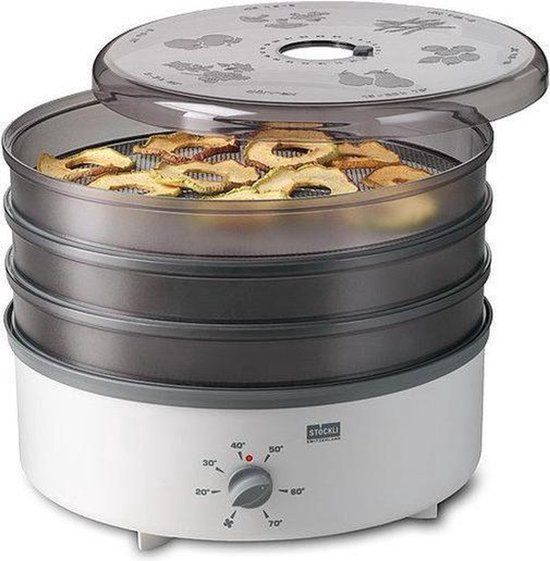 Stöckli Ovens Dehydrator Voedseldroger met 3 Metaal Roosters