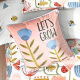 little furn. Let's Grow Floral Velvet Piped Kussenhoes