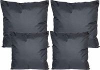 Anna's Collection Bank/tuin kussens set - binnen/buiten - 4x stuks - zwart