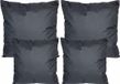Anna's Collection Bank/tuin kussens set - binnen/buiten - 4x stuks - zwart