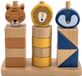 Trixie Stapeltoren - Houten Speelgoed - Stapelstenen voor Kinderen - Puzzel Stapelblokken - Vanaf 1 jaar - Stimuleert Ontwikkeling