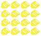 16 curseurs en plastique de 25 mm, réglables, de couleur jaune, pour sangles de sac à dos