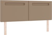 vidaXL LED Hoofdbord Cappuccino 160 cm Kunstleer