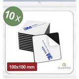 Quadrios 26SA176 Tampons adhésifs double face Noir (L x l) 100 mm x 100 mm 10 pc.