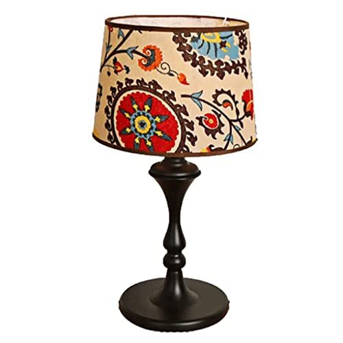 PAASHE Staande Lampen Vloerlamp Klassiek Met Gedrukte Lampenkap Staande Lampen Eenvoudige Retro