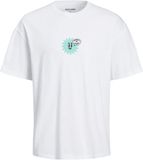 JACK&JONES JORDECAL TEE SS CREW NECK TG PLS T-shirts EU6XL US4XL Coupe ample Coton Blanc vif Manches courtes Hommes Adultes Printemps/Été Grandes tailles