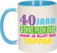 Bellatio Decorations Mok 40 jaar - Bleu - Céramique - 300 ml