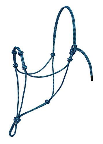 Weaver Leather Silvertip Four Knoop Halter - Blue/Black - Large