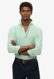 Superdry Linnen Vakantie-overhemd met Lange Mouwen Heren Sea Foam Green L