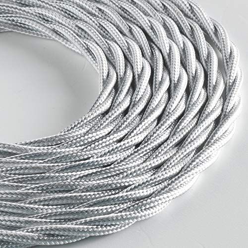 KLARTEXT Lumire textielkabel voor verlichting - 3 x 0,75 mm - glanzend wit - 5 m