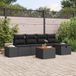 Maison Exclusive - Ensemble de jardin 6 places, ensemble de salon en polyrotin noir