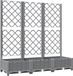 vidaXL Plantenbak met latwerk lichtgrijs 120x40x121,5 cm