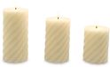 Merkloos Relaxdays LED kaarsen - set van 3 - champagne