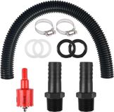 Shenzhen Haorui Industrial Technology Co., Ltd. Kit de raccordement de cuve à eau de pluie - Kit de raccordement de cuve à eau de pluie - Noir - Plastique