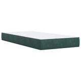 vidaXL Boxspringbed met matras, fluweel, donkergroen, 120x190 cm