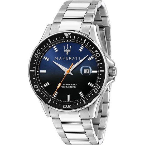 Maserati R8853140001 Herenhorloge - Zilver - Blauw - 44 mm