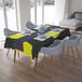 Bonamaison Tafelkleed, Anti-Mold, Sneldrogend, Waterdicht, 100% Polyester Tafellaken, Neon Geel, Rook, 140 x 200 Cm