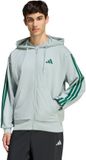 Adidas Sportswear Essentials 3-Stripes French Terry Ritshoodie Heren Groen