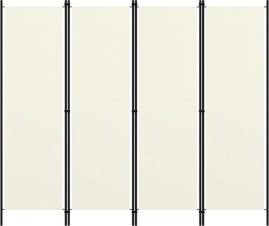 vidaXL Kamerscherm met 4 panelen 200x180 cm wit