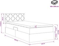 vidaXL Opbergbed met matras Crèmekleurig 100 x 200 cm fluweel