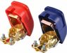 Shenzhen Haorui Industrial Technology Co., Ltd. Bornes de batterie de voiture à serrage rapide - Attache rapide pour voiture, moto, camion, bateau - Rouge/Bleu (1 paire)