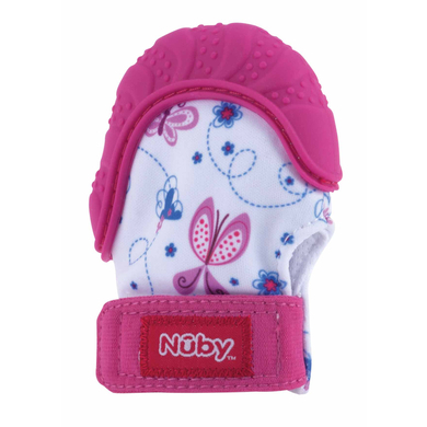 Nuby Nûby bijthandje Happy Hands in roze