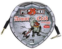 Pig Hog PHAC-10R Armor Beklede Rechtshoek 1/4 "naar 1/4" Gitaar Instrument Kabel, 10 Voet