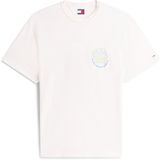 Tommy Hilfiger Tommy Jeans T-shirt L Katoen Korte Mouw Volwassenen Wit
