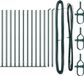 vidaXL Poteau de clôture avec base en béton 13 pcs acier thermolaqué vert