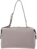 FURLA Leren handtas schoudertas Double Boston Bag Linen Taupe
