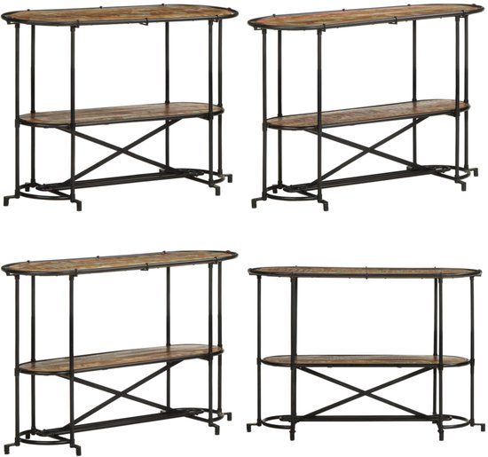 vidaXL Wandtafel 110x42x76 cm massief gerecycled hout