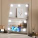 Miroir de maquillage lumineux sans marque avec chargement sans fil et 9 lampes LED à intensité variable