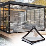 Merkloos Doorzichtig dekzeil voor buiten 2.5 x 4 m - Transparant, waterdicht, UV-bestendig