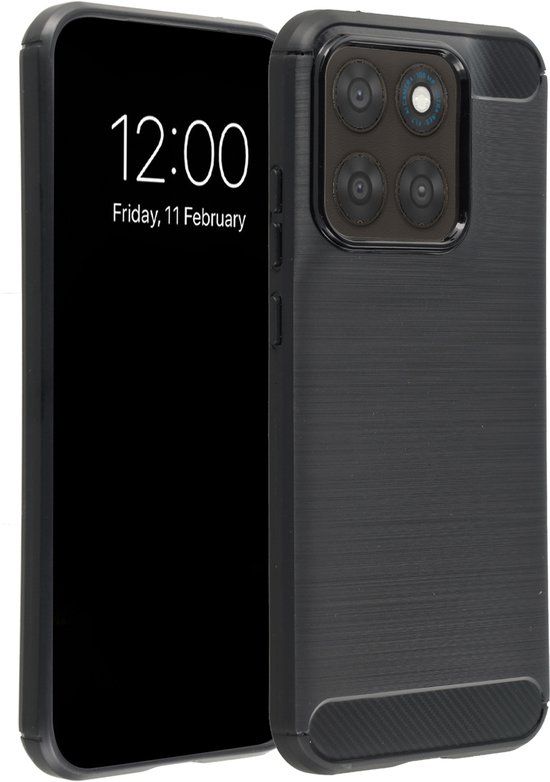 imoshion Brushed Backcover voor de Motorola Moto G77 - Zwart