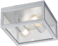 BES LED LED Tuinverlichting - Tuinlamp Plafond - Trion Garinola - E27 Fitting - 2-lichts - Mat Grijs - Aluminium