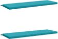vidaXL - 2-delige Bankkussens SOEST 2 st 100% Polyester Turquoise