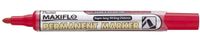 Pentel NLF50 Permanent Marker - Red, Silver