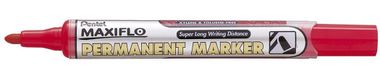 Pentel NLF50 Permanent Marker - Red, Silver