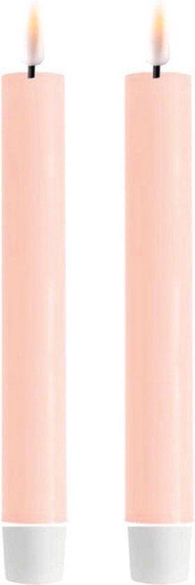 Deluxe Homeart LED Dinner Candle - Light Pink - 2 pcs. - D2.2 x 15 cm