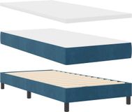 vidaXL Boxspring Bed met Hoofdeinde Donkerblauw 200 x 90 cm Fluweel